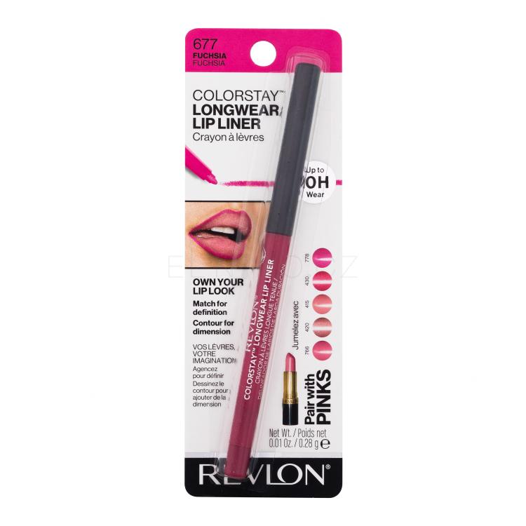 Revlon Colorstay Longwear Lip Liner Tužka na rty pro ženy 0,28 g Odstín 677 Fuchsia