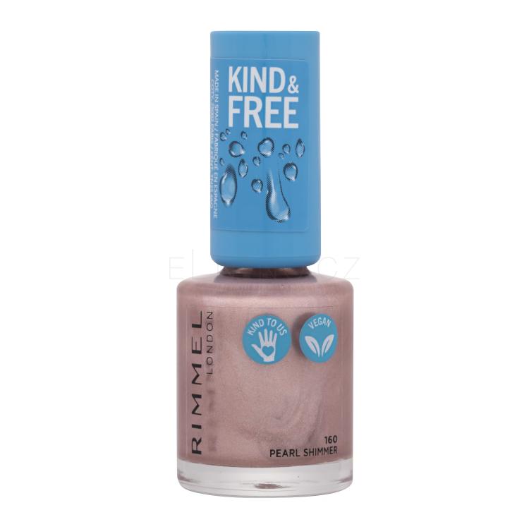 Rimmel London Kind &amp; Free Lak na nehty pro ženy 8 ml Odstín 160 Pearl Shimmer
