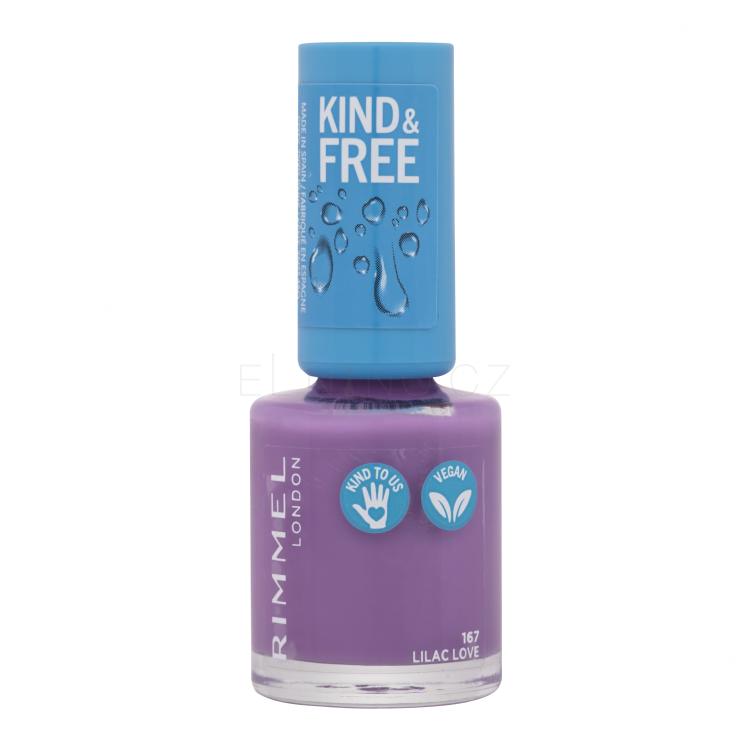Rimmel London Kind &amp; Free Lak na nehty pro ženy 8 ml Odstín 167 Lilac Love