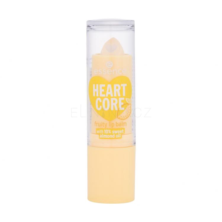Essence Heart Core Fruity Lip Balm Balzám na rty pro ženy 3 g Odstín 04 Lucky Lemon