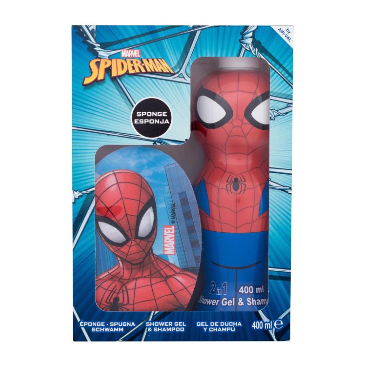 Marvel Spiderman Set Dárková kazeta sprchový gel a šampon 2v1 400 ml + houbička