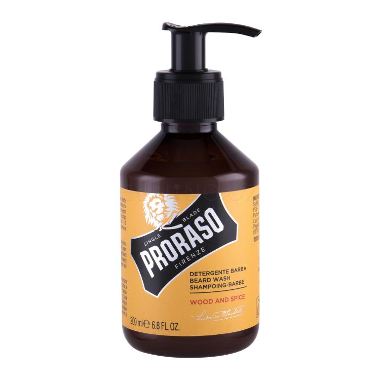 PRORASO Wood &amp; Spice Beard Wash Šampon na vousy pro muže 200 ml poškozený flakon