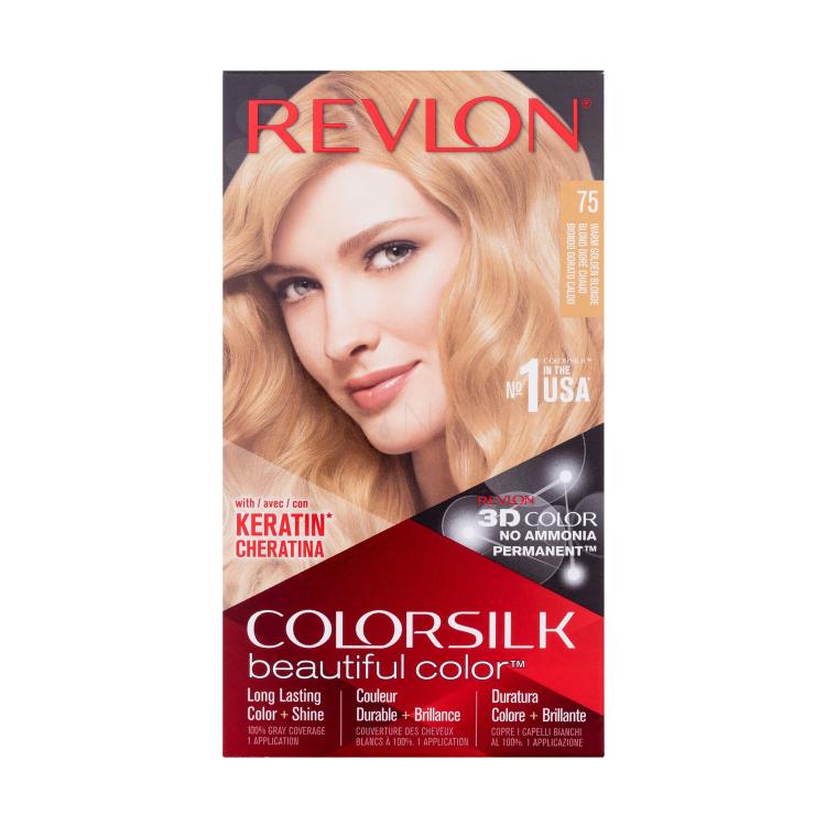 Revlon Colorsilk Beautiful Color Barva na vlasy pro ženy 59,1 ml Odstín 75 Warm Golden Blonde