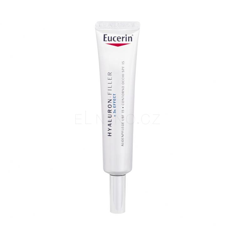 Eucerin Hyaluron-Filler + 3x Effect Eye Care SPF15 Oční krém pro ženy 15 ml