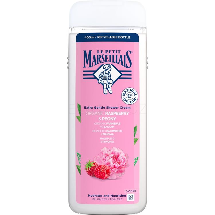 Le Petit Marseillais Extra Gentle Shower Cream Organic Raspberry &amp; Peony Sprchový krém 400 ml