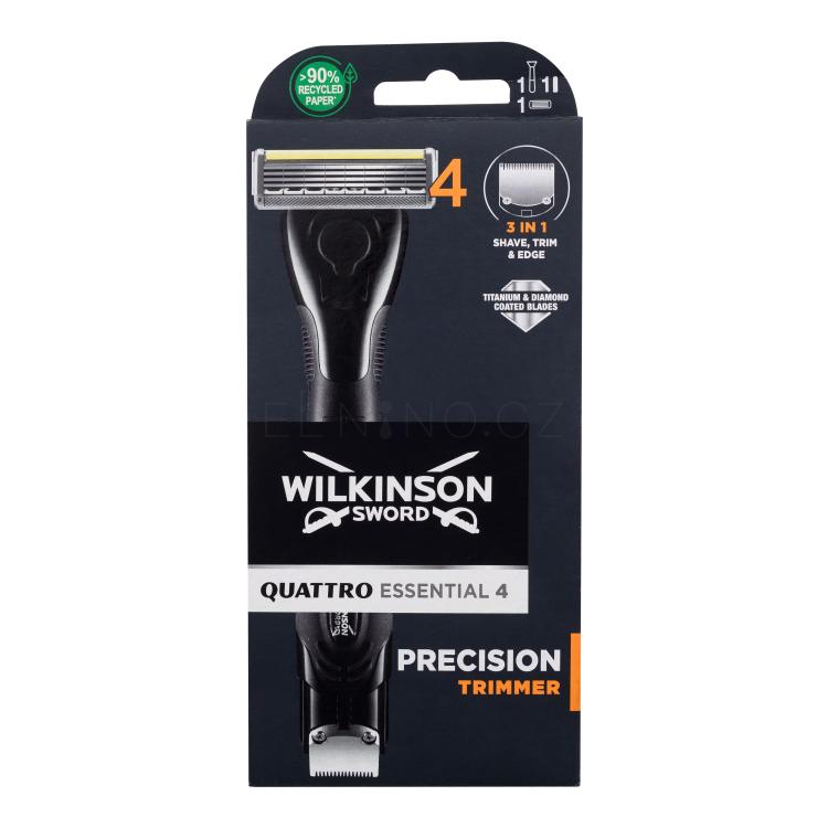 Wilkinson Sword Quattro Essential 4 Precision Trimmer Holicí strojek pro muže 1 ks