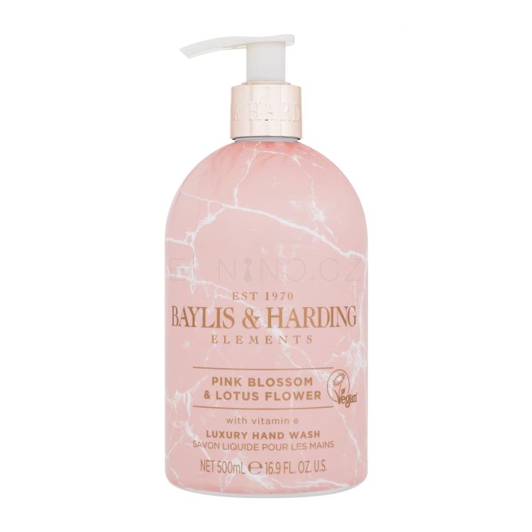 Baylis &amp; Harding Elements Pink Blossom &amp; Lotus Flower Tekuté mýdlo pro ženy 500 ml