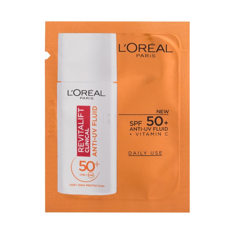 L&#039;Oréal Paris Revitalift Clinical Anti-UV Fluid SPF50+ Denní pleťový krém pro ženy 1 ml