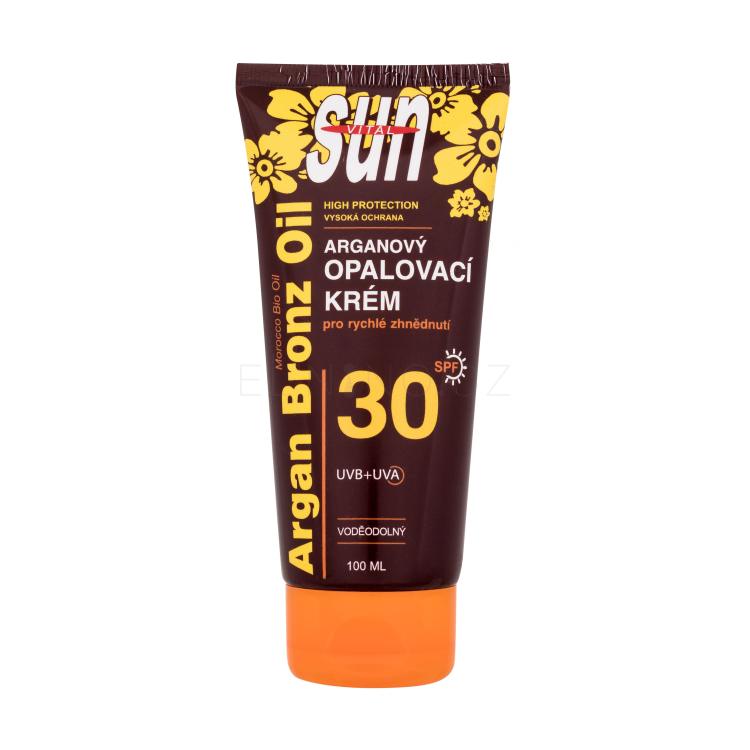 Vivaco Sun Argan Bronz Oil Tanning Cream SPF30 Opalovací přípravek na tělo 100 ml