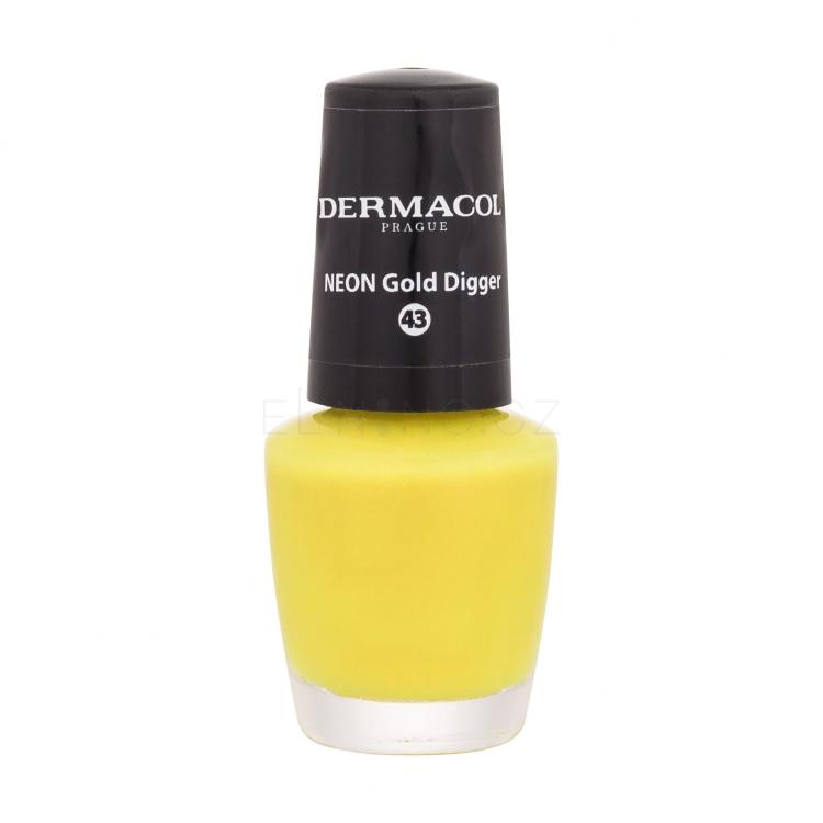 Dermacol Neon Lak na nehty pro ženy 5 ml Odstín 43 NEON Gold Digger