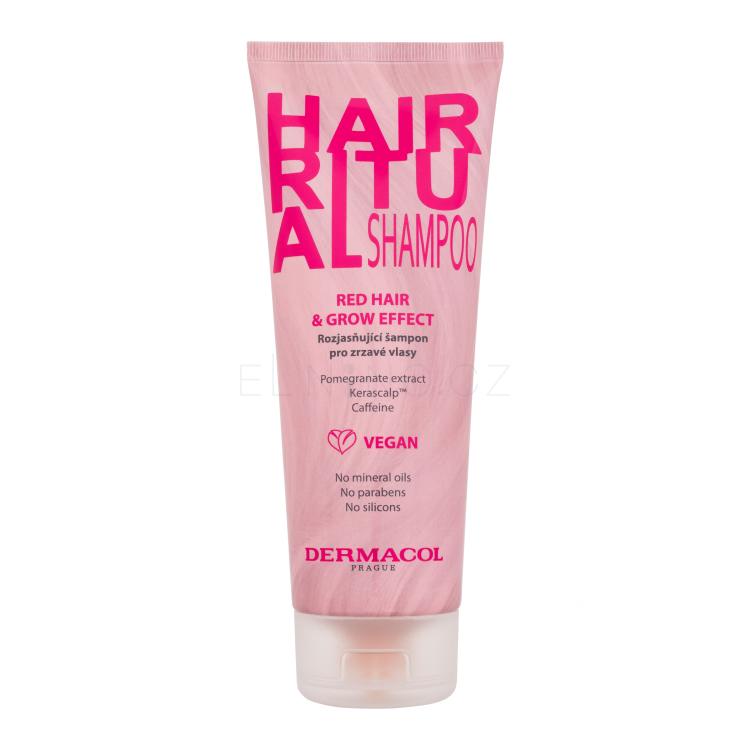 Dermacol Hair Ritual Shampoo Red Hair &amp; Grow Effect Šampon pro ženy 250 ml