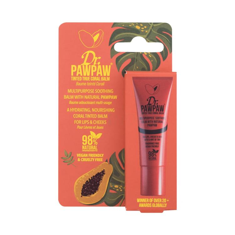 Dr. PAWPAW Balm Tinted True Coral Balzám na rty pro ženy 10 ml