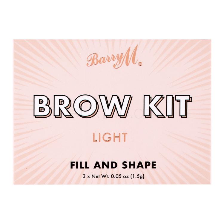 Barry M Brow Kit Set a paletka na obočí pro ženy 4,5 g Odstín Light