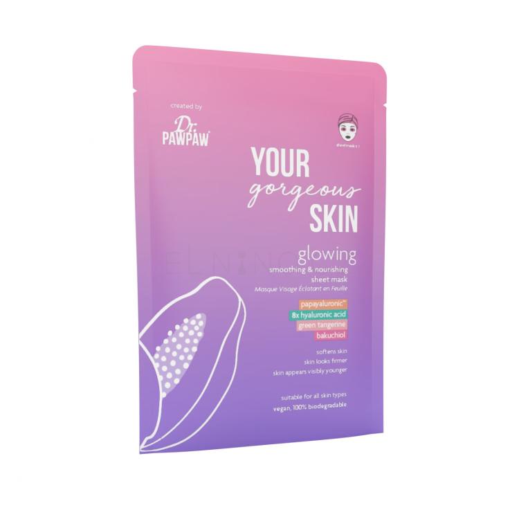 Dr. PAWPAW Your Gorgeous Skin Glowing Sheet Mask Pleťová maska pro ženy 25 ml