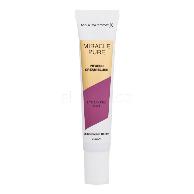 Max Factor Miracle Pure Infused Cream Blush Tvářenka pro ženy 15 ml Odstín 04 Blooming Berry