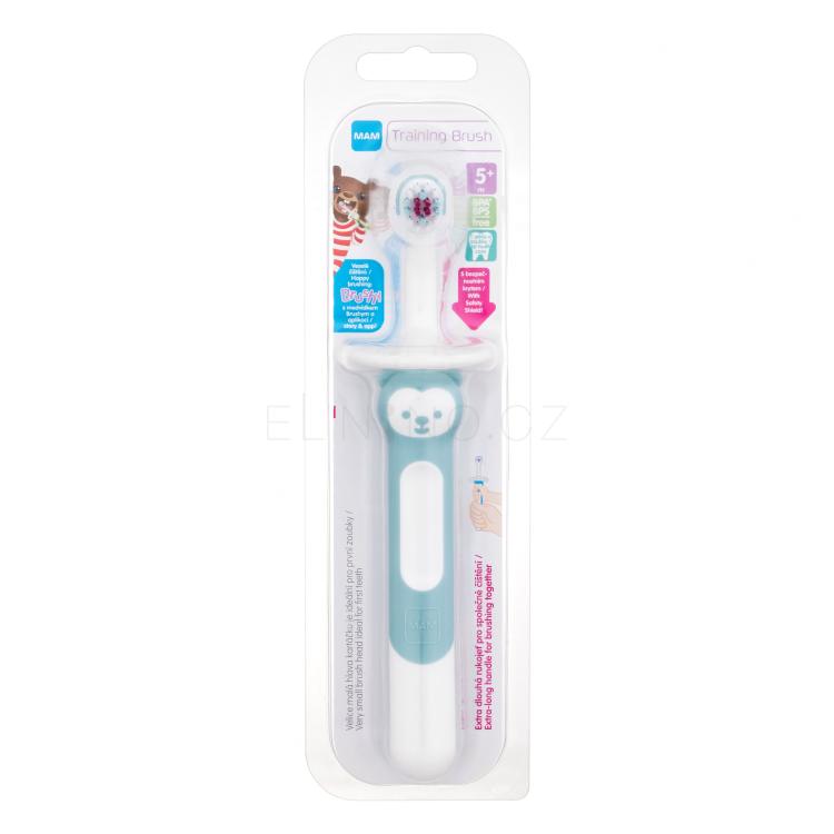MAM Baby´s Brush Training Brush 5m+ Turquoise Klasický zubní kartáček pro děti 1 ks