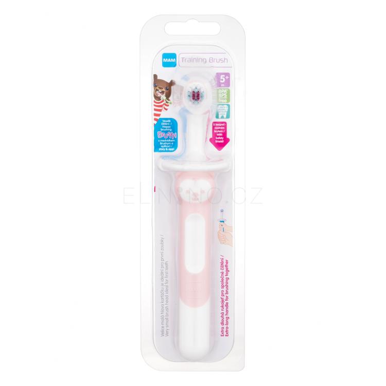 MAM Baby´s Brush Training Brush 5m+ Pink Klasický zubní kartáček pro děti 1 ks