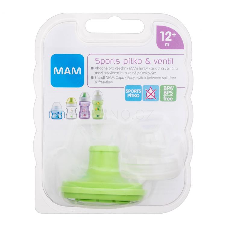 MAM Spout &amp; Valve Sports 12m+ Green Hrneček pro děti 1 ks