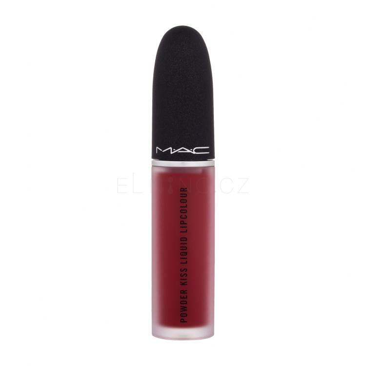 MAC Powder Kiss Liquid Rtěnka pro ženy 5 ml Odstín 975 Ruby Boo