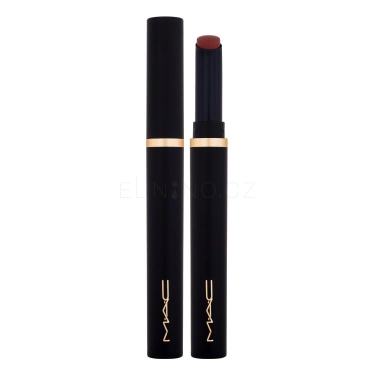 MAC Powder Kiss Velvet Blur Slim Stick Lipstick Rtěnka pro ženy 2 g Odstín 878 Dubonnet Buzz
