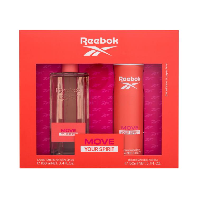 Reebok Move Your Spirit Dárková kazeta toaletní voda 100 ml + deodorant 150 ml
