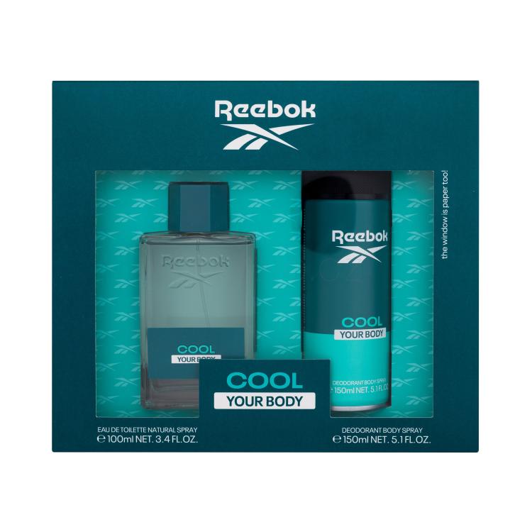 Reebok Cool Your Body Dárková kazeta toaletní voda 100 ml + deodorant 150 ml