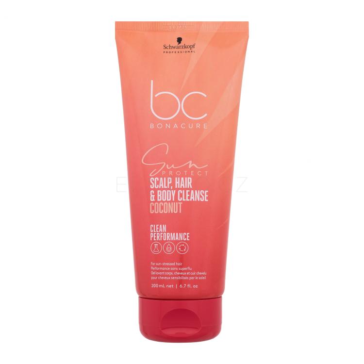 Schwarzkopf Professional BC Bonacure Sun Protect Scalp, Hair &amp; Body Cleanse Coconut Šampon pro ženy 200 ml