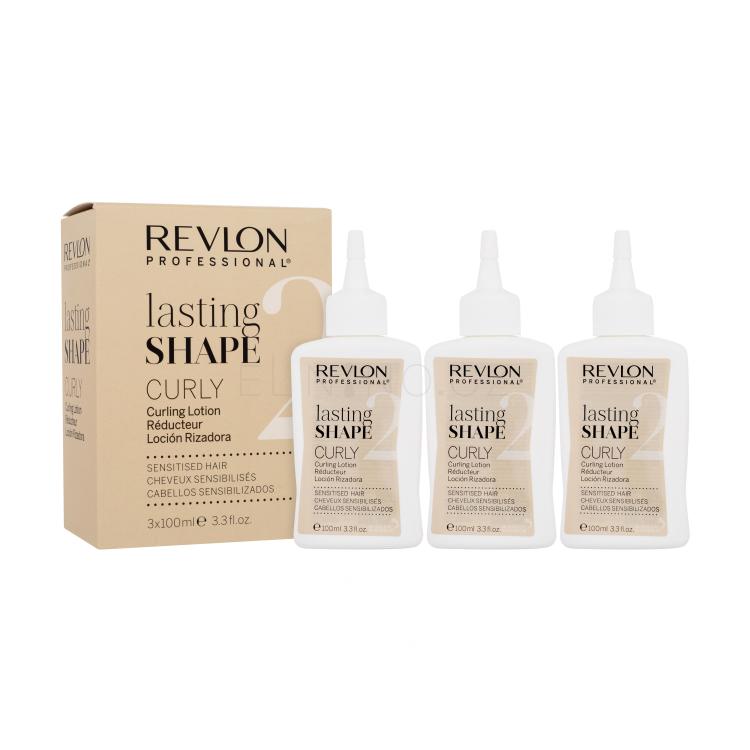 Revlon Professional Lasting Shape Curly Curling Lotion Sensitised Hair 2 Pro podporu vln pro ženy 3x100 ml poškozená krabička