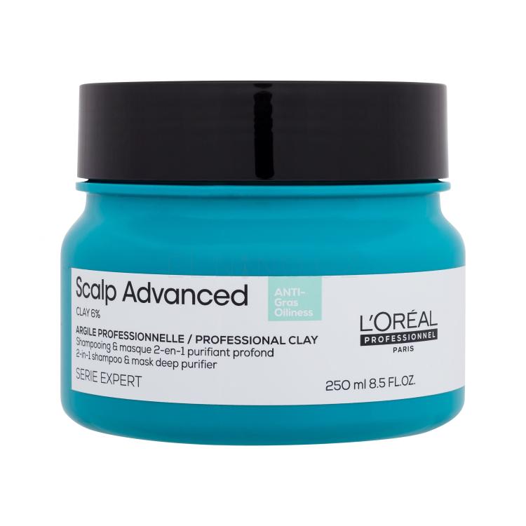L'Oréal Professionnel Scalp Advanced Anti-Oiliness Professional Clay Maska na vlasy pro ženy 250 ml