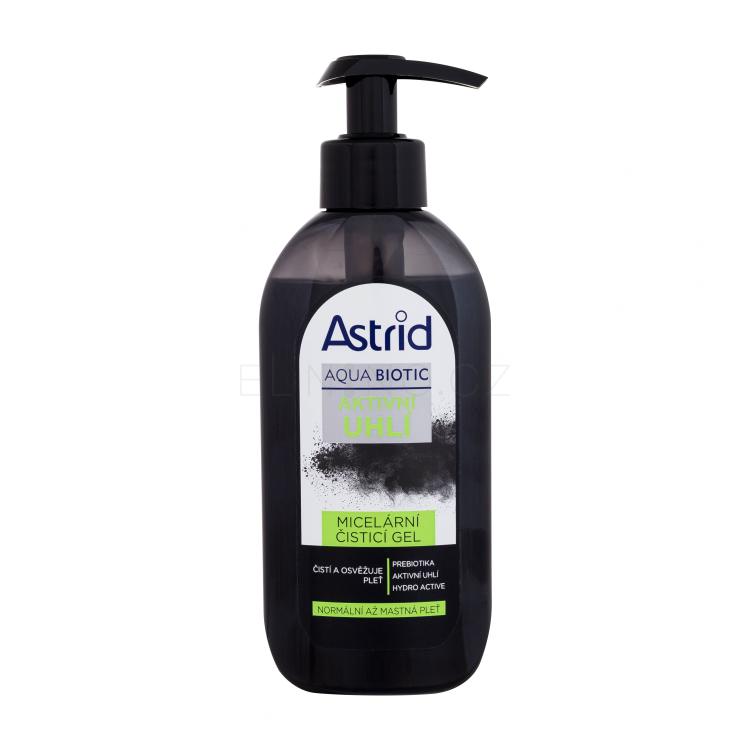Astrid Aqua Biotic Active Charcoal Micellar Cleansing Gel Čisticí gel pro ženy 200 ml