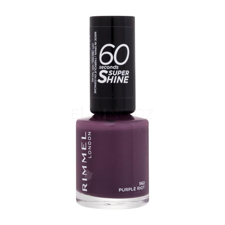 Rimmel London 60 Seconds Super Shine Lak na nehty pro ženy 8 ml Odstín 562 Purple Riot