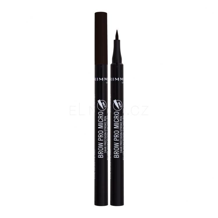 Rimmel London Brow Pro Micro 24HR Precision-Stroke Pen Tužka na obočí pro ženy 1 ml Odstín 004 Dark Brown