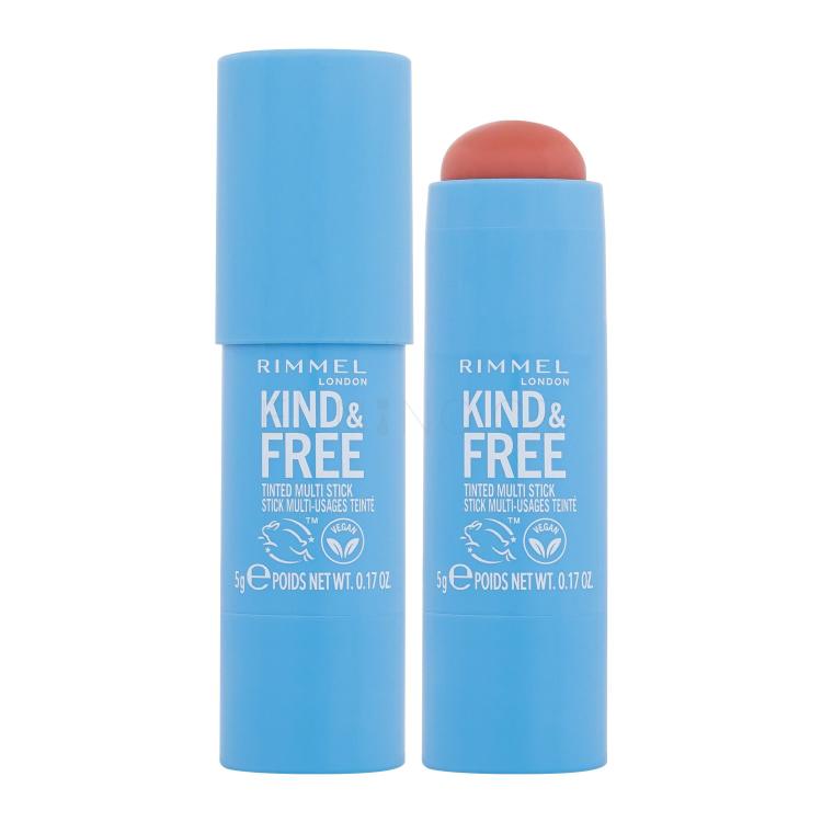 Rimmel London Kind &amp; Free Tinted Multi Stick Tvářenka pro ženy 5 g Odstín 001 Caramel Dusk