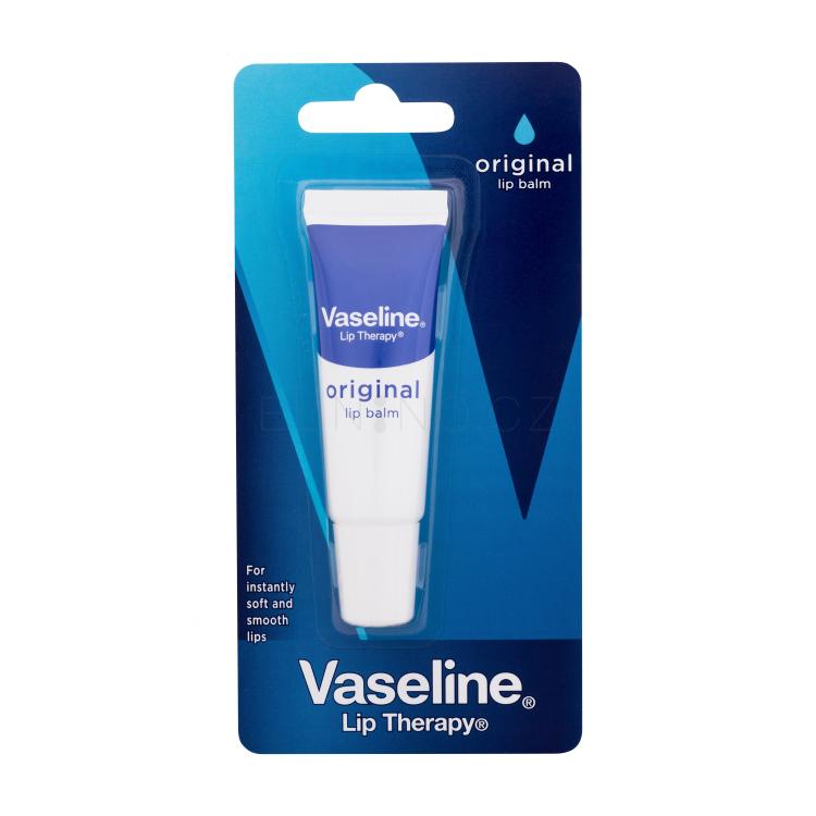 Vaseline Lip Therapy Original Lip Balm Tube Balzám na rty pro ženy 10 g