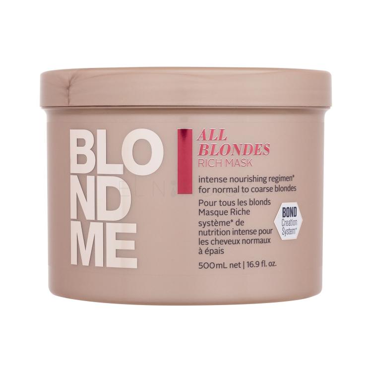 Schwarzkopf Professional Blond Me All Blondes Rich Mask Maska na vlasy pro ženy 500 ml