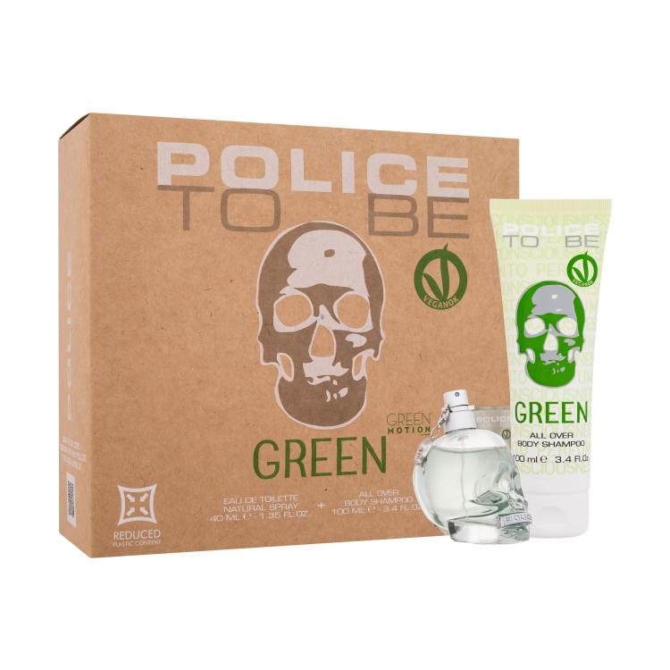 Police To Be Green Dárková kazeta toaletní voda 40 ml + šampon 100 ml