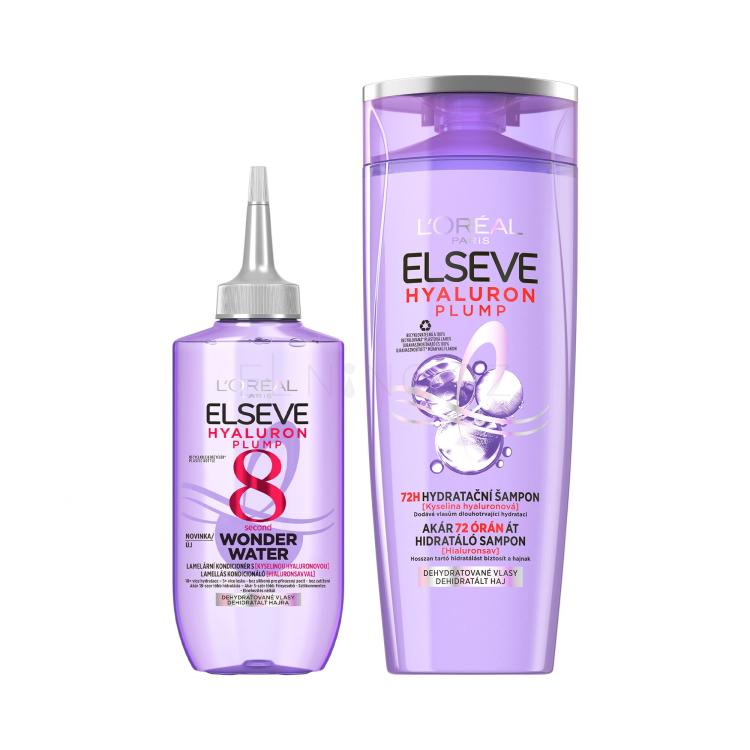 Set Šampon L&#039;Oréal Paris Elseve Hyaluron Plump Moisture Shampoo + Kondicionér L&#039;Oréal Paris Elseve Hyaluron Plump 8 Second Wonder Water