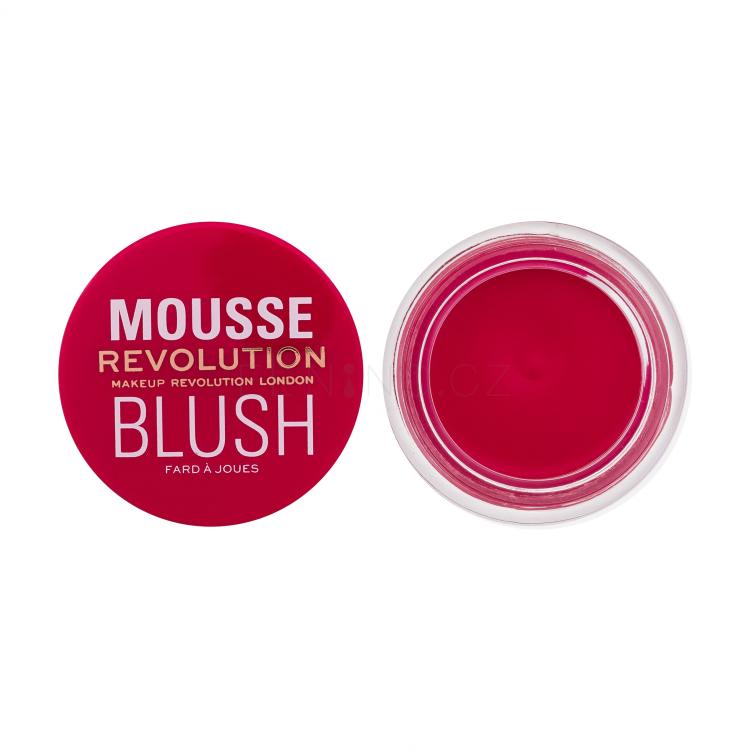 Makeup Revolution London Mousse Blush Tvářenka pro ženy 6 g Odstín Juicy Fuchsia Pink