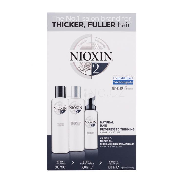 Nioxin System 2 Dárková kazeta šampon System 2 Cleanser Shampoo 300 ml + kondicionér System 2 Revitalising Conditioner 300 ml + vlasová péče System 2 Scalp &amp; Hair Treatment 100 ml