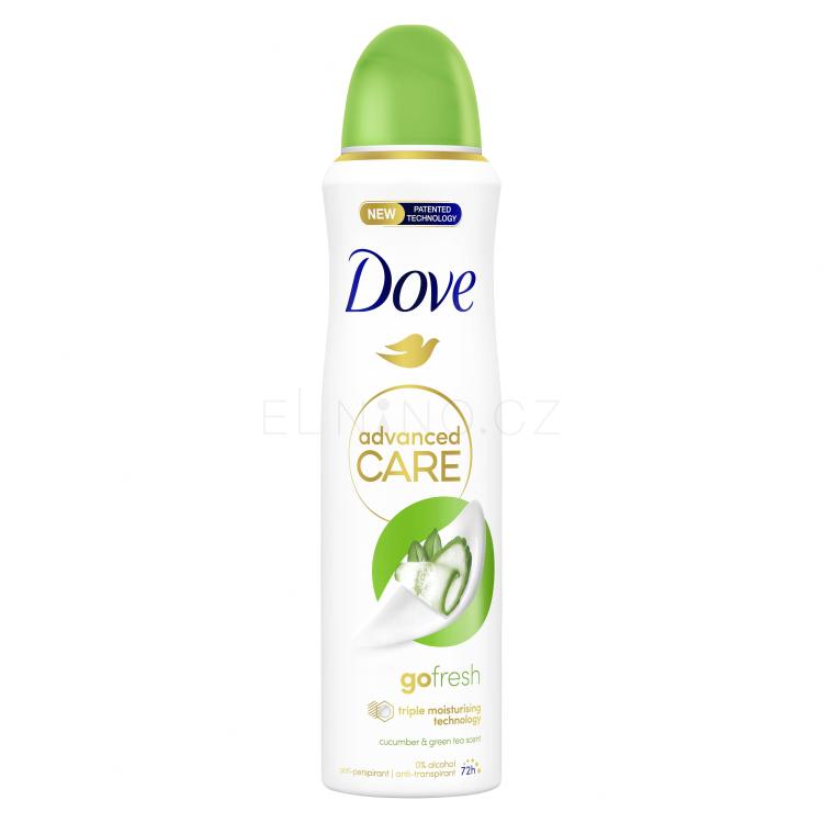 Dove Advanced Care Go Fresh Cucumber &amp; Green Tea 72h Antiperspirant pro ženy 150 ml