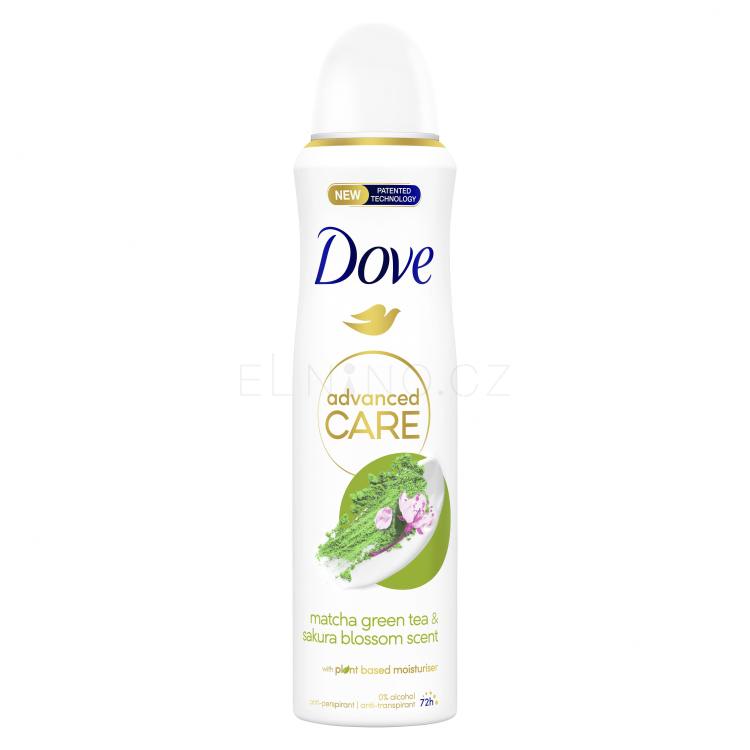 Dove Advanced Care Matcha Green Tea &amp; Sakura Blossom 72h Antiperspirant pro ženy 150 ml