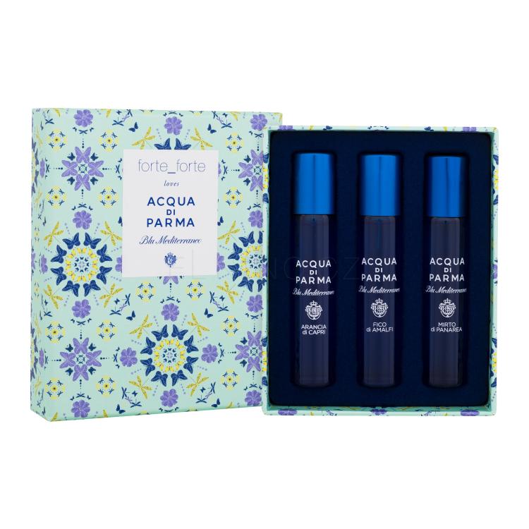 Acqua di Parma Blu Mediterraneo forte_forte Limited Edition Dárková kazeta toaletní voda Mirto di Panarea 12 ml + toaletní voda Arancia di Capri 12 ml + toaletní voda Fico di Amalfi 12 ml