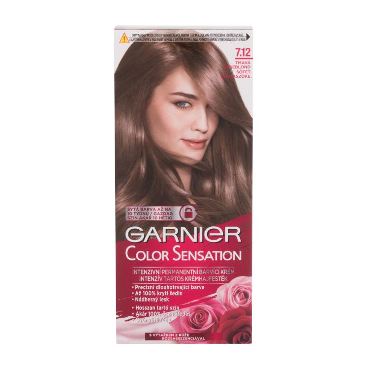 Garnier Color Sensation Barva na vlasy pro ženy 40 ml Odstín 7,12 Dark Roseblonde poškozená krabička