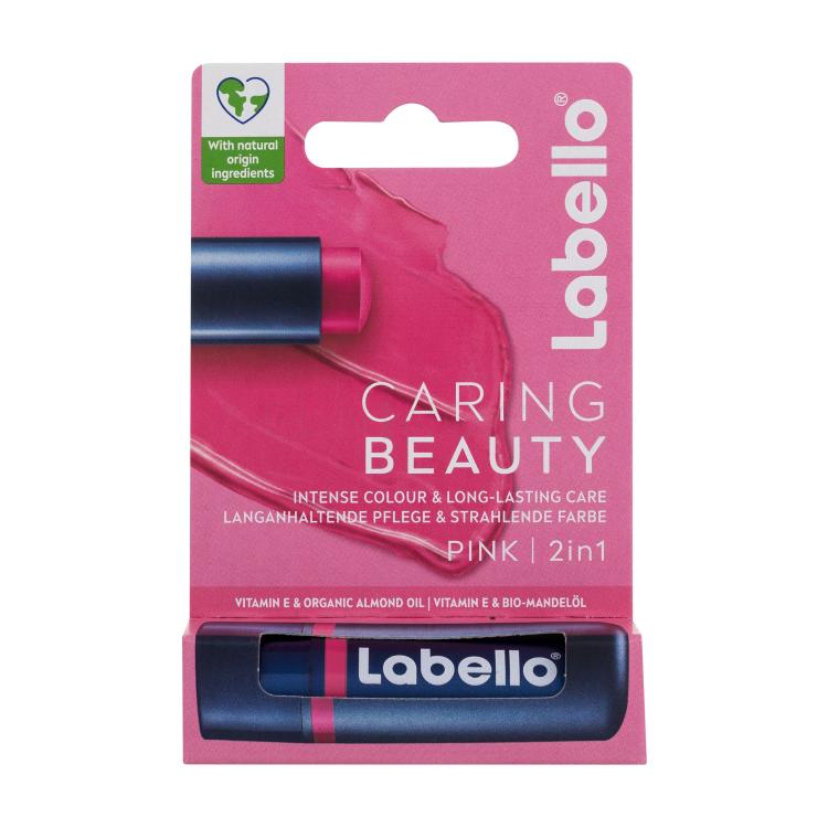 Labello Caring Beauty Balzám na rty pro ženy 4,8 g Odstín Pink