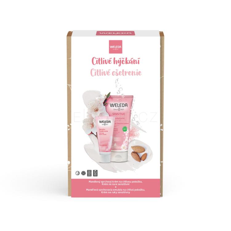Weleda Almond Dárková kazeta sprchový krém Almond Sensitive Shower Cream 200 ml + krém na ruce Sensitive Hand Cream 50 ml