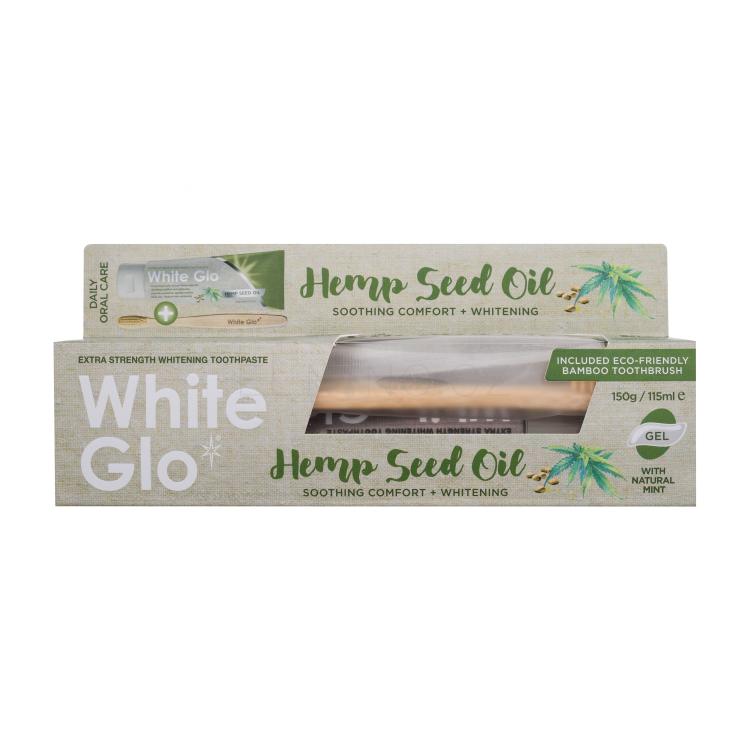 White Glo Hemp Seed Oil Zubní pasta Set