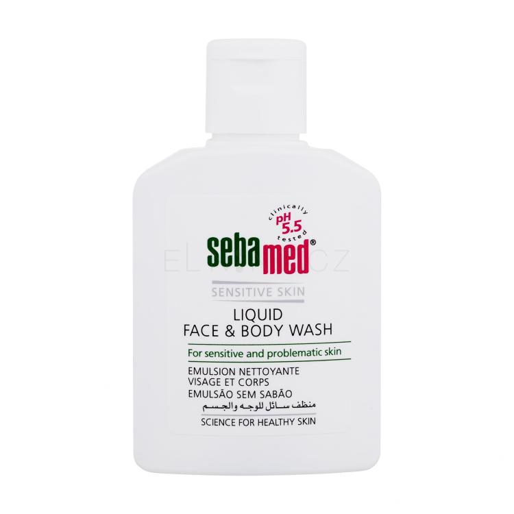 SebaMed Sensitive Skin Face &amp; Body Wash Tekuté mýdlo pro ženy 50 ml