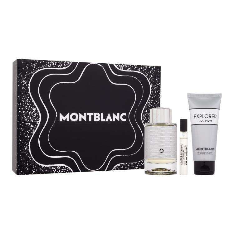 Montblanc Explorer Platinum Dárková kazeta parfémovaná voda 100 ml + sprchový gel 100 ml + parfémovaná voda 7,5 ml