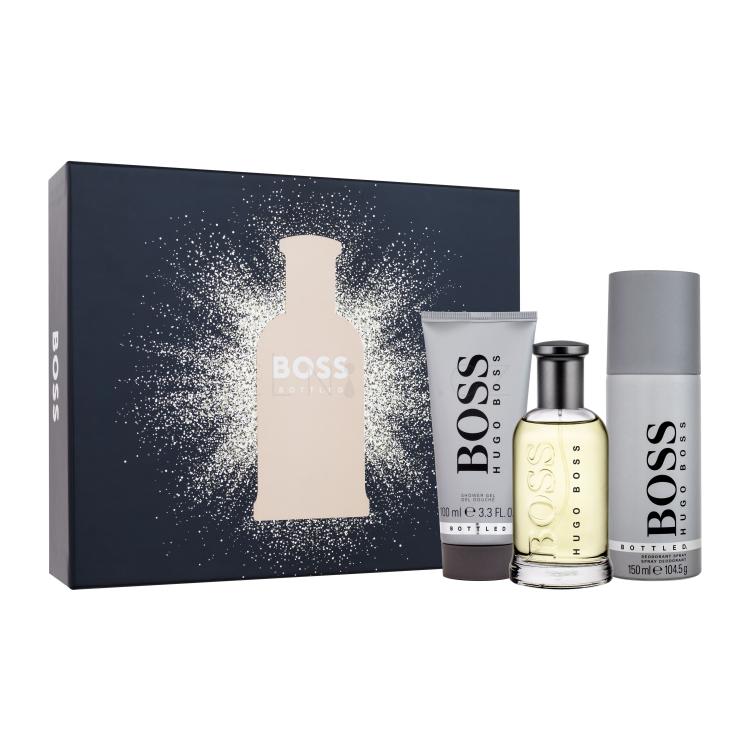 HUGO BOSS Boss Bottled SET1 Dárková kazeta toaletní voda 100 ml + sprchový gel 100 ml + deodorant 150 ml