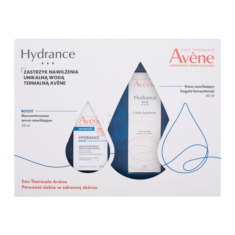 Avene Hydrance Dárková kazeta pleťový krém Hydrance Rich Hydrating Cream 40 ml + pleťové sérum Hydrance Boost Concentrated Hydrating Serum 30 ml